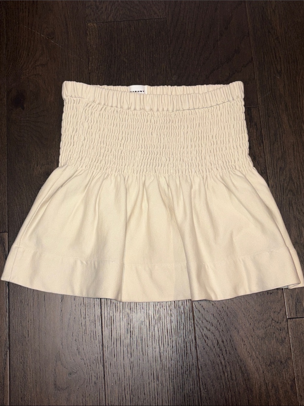 Isabel Marant Cream Smocked Mini Skirt